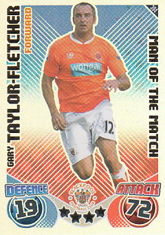 Gary Taylor-Fletcher Blackpool 2010/11 Topps Match Attax Man of the Match #394